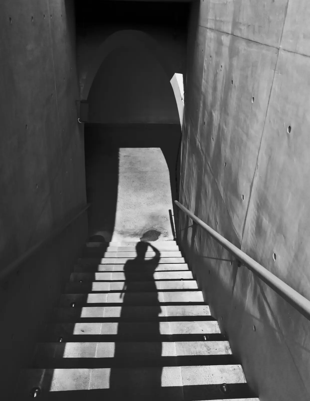 A figure on the steps