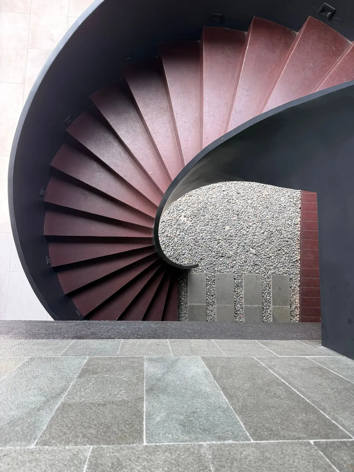 Spiral, painted steel