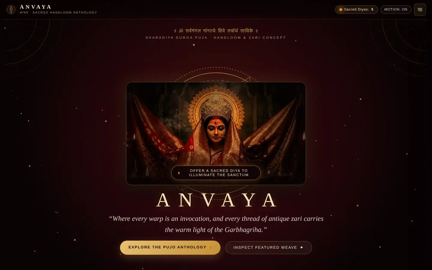 Anvaya homepage on a desktop screen