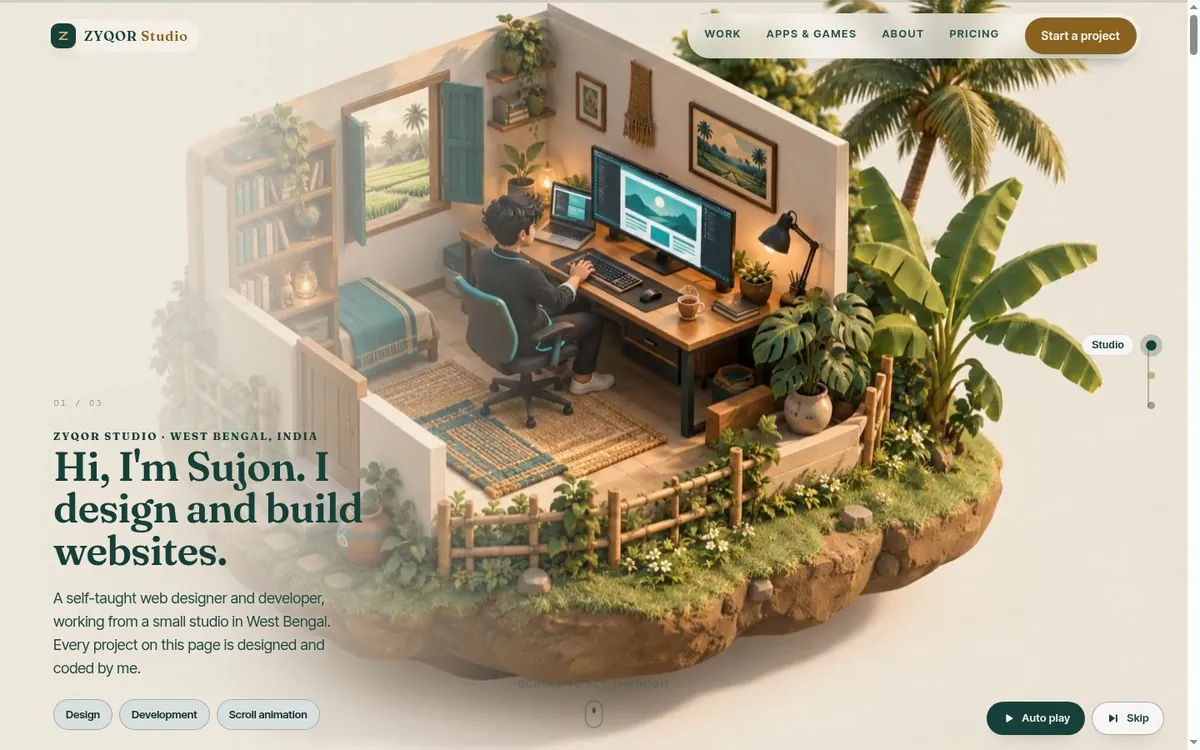 Zyqor Studio portfolio, version 2
