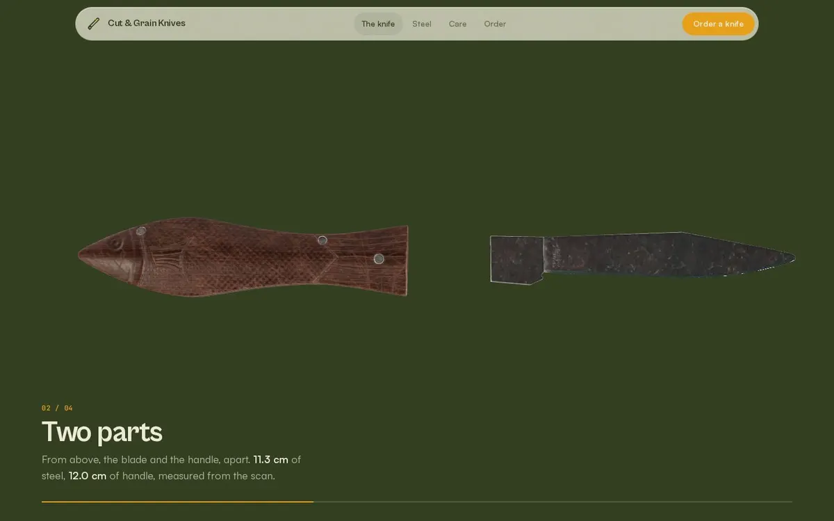 Cut & Grain Knives concept page